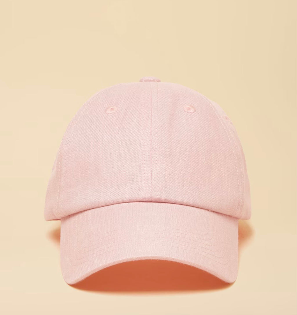 Daley Pink Linen Baseball Cap