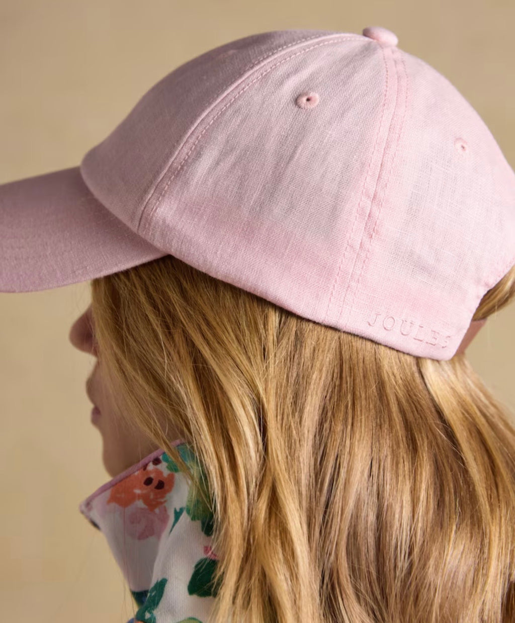 Daley Pink Linen Baseball Cap