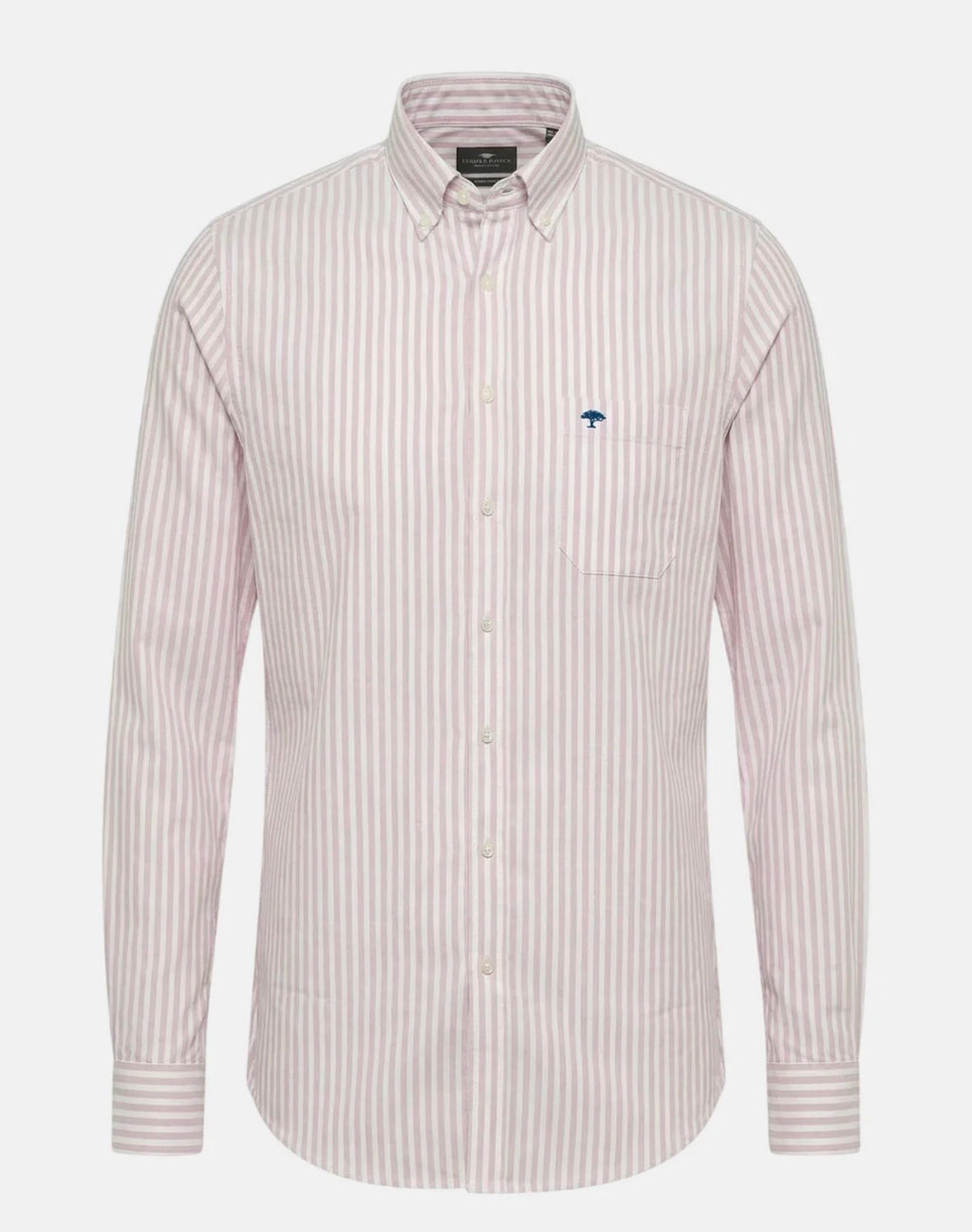 Cotton Oxford Stripe Button Down Shirt Magnolia