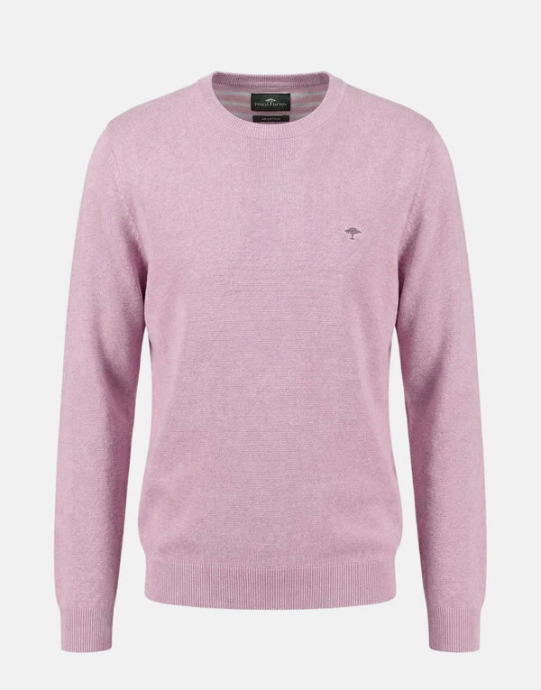 Fine Knit Air Cotton Crewneck Sweater Magnolia