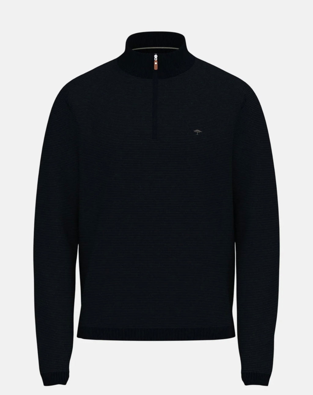 Fine Knit Air Cotton 1/4 Zip Sweater Navy