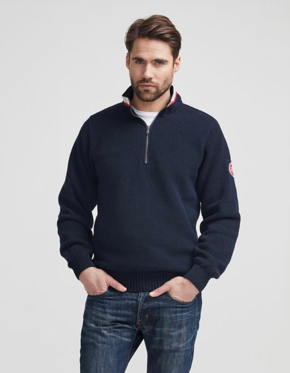 Classic Windproof Sweater - Navy