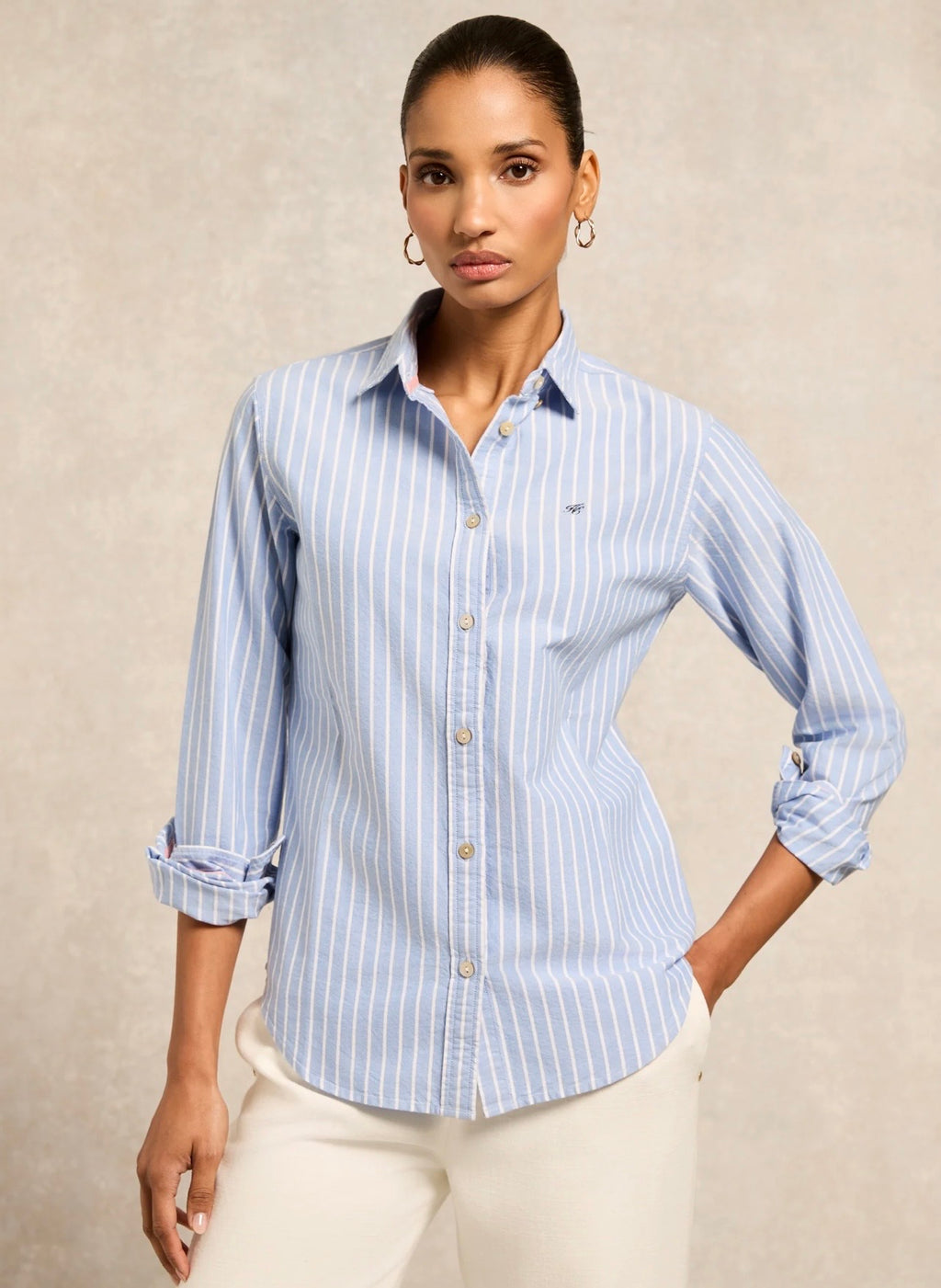 Oxford Shirt Sky Blue Stripe