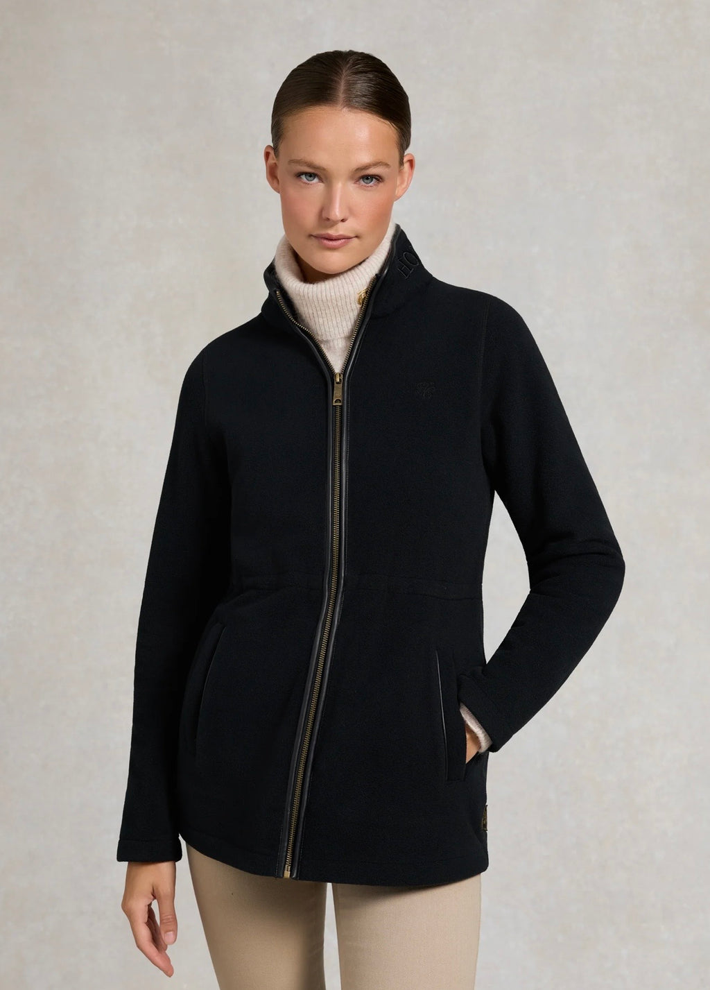 Holland Cooper Country Longline Fleece Black