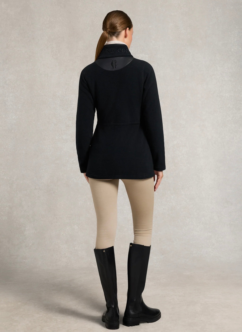 Holland Cooper Country Longline Fleece Black
