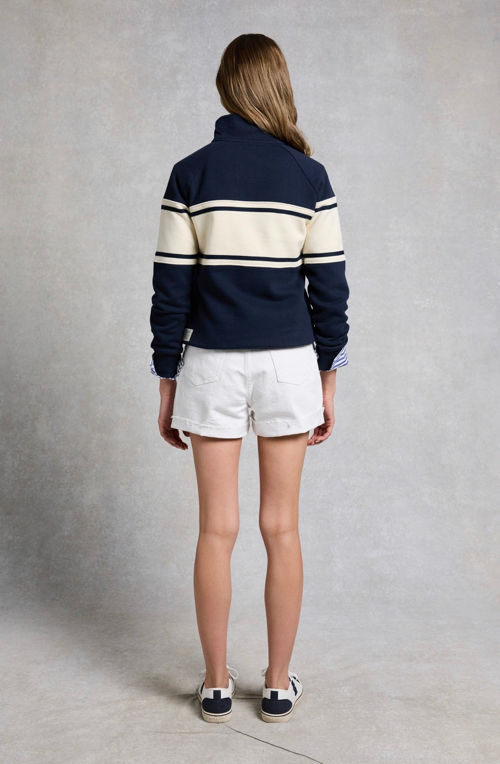 Holland Cooper Signature Quarter Zip Sweat Ink Navy