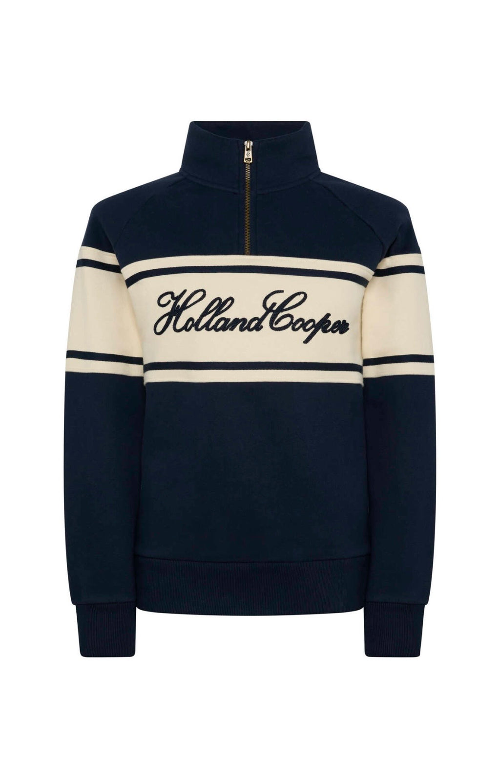 Holland Cooper Signature Quarter Zip Sweat Ink Navy