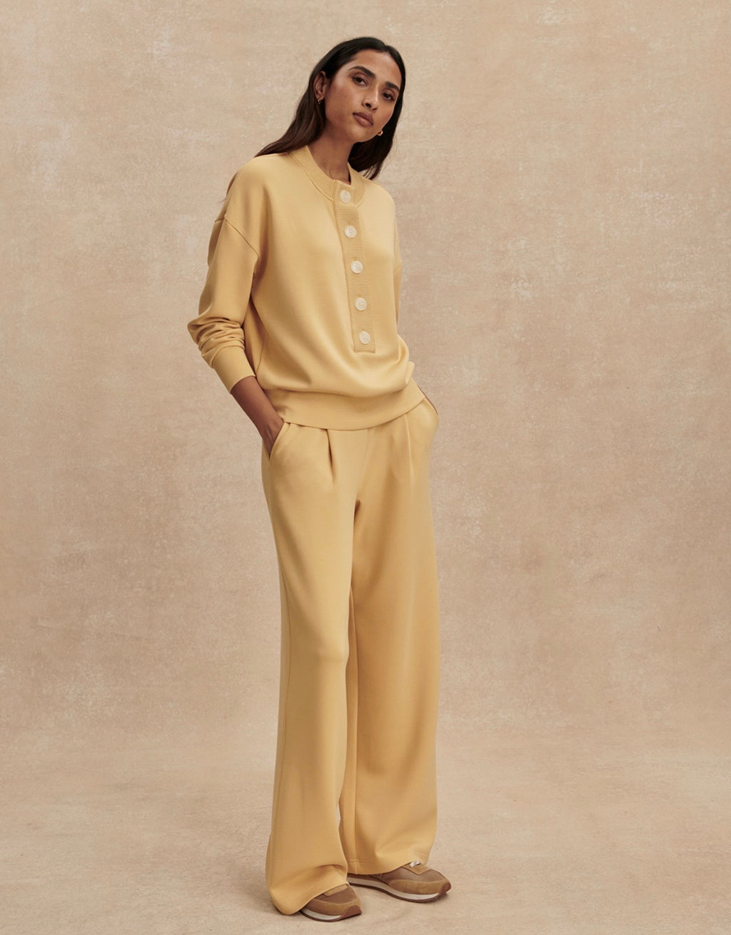 Varley Reena Button Front Sweat