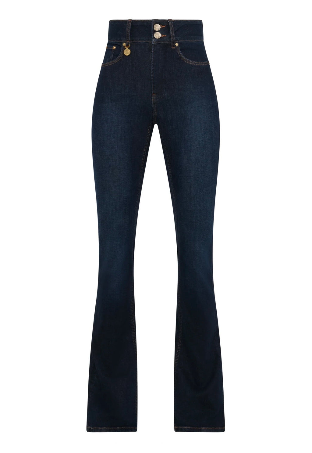 Holland Cooper High Rise Flared Jean Deep Indigo