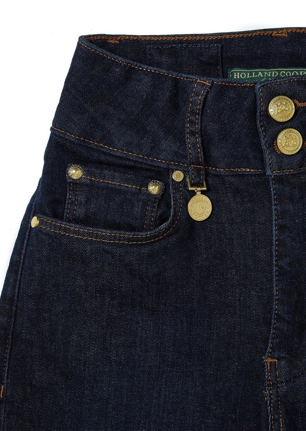 Holland Cooper High Rise Flared Jean Deep Indigo