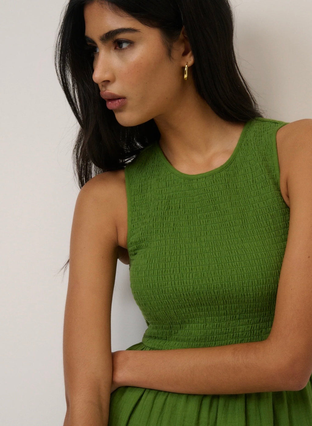 Nobody's Child Green Sleeveless Charlie Midi Dress