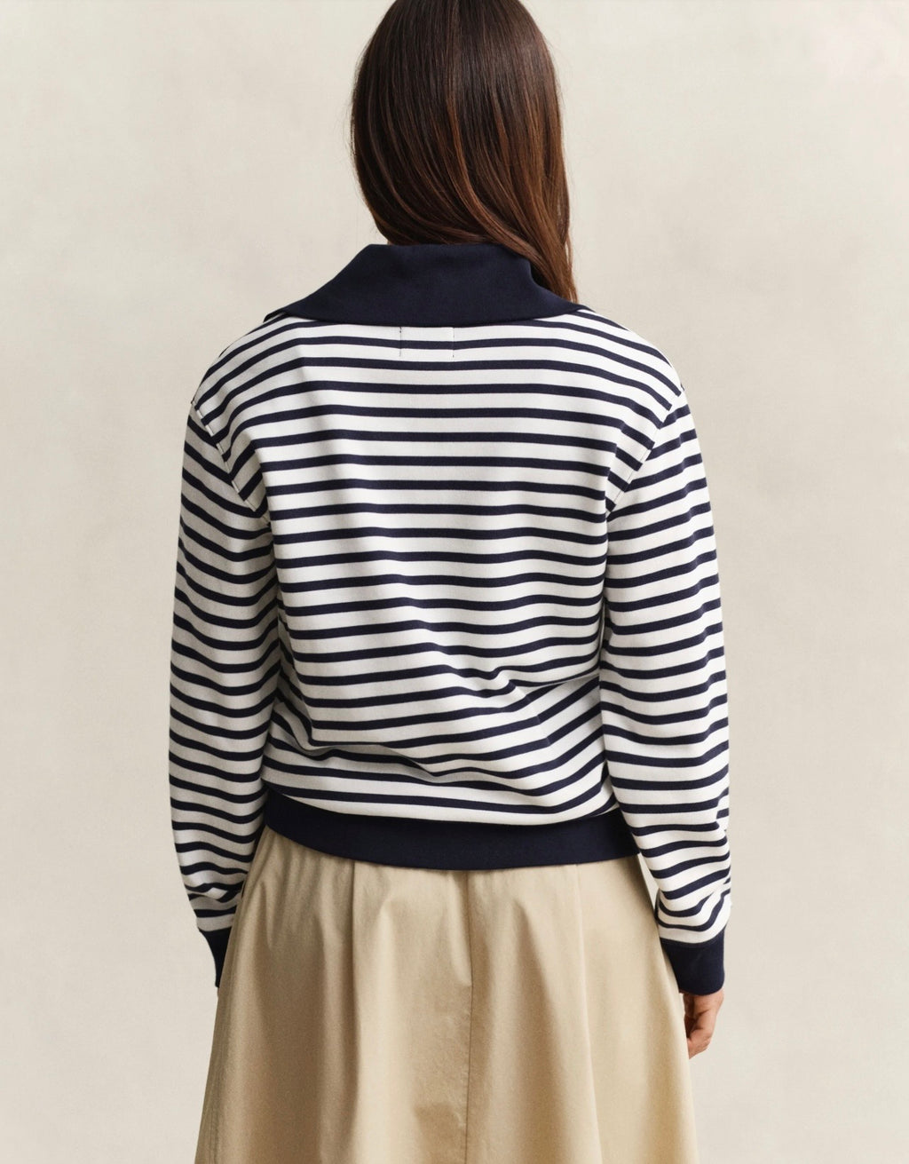 GANT Striped Half-Zip Sweatshirt
