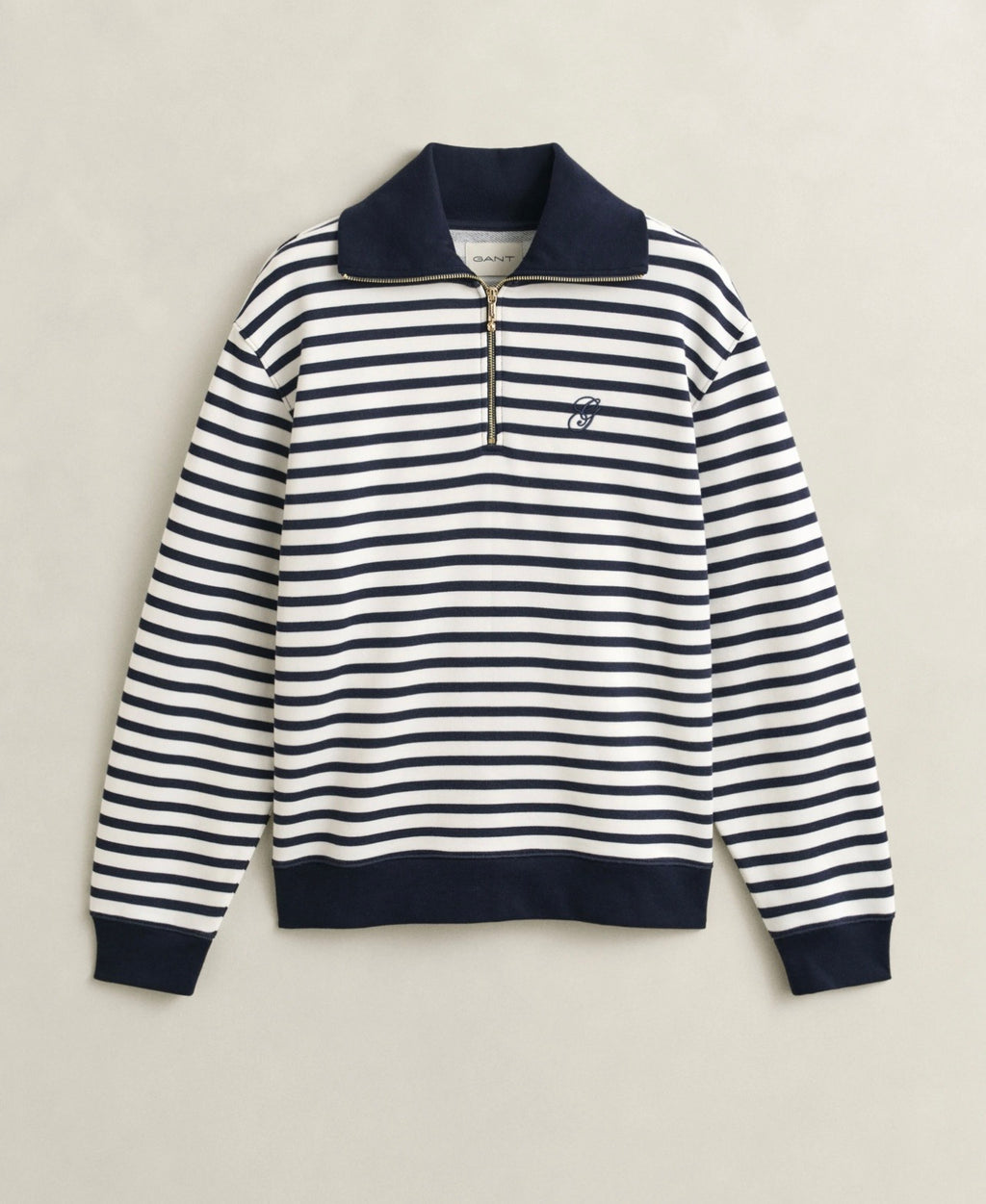 GANT Striped Half-Zip Sweatshirt