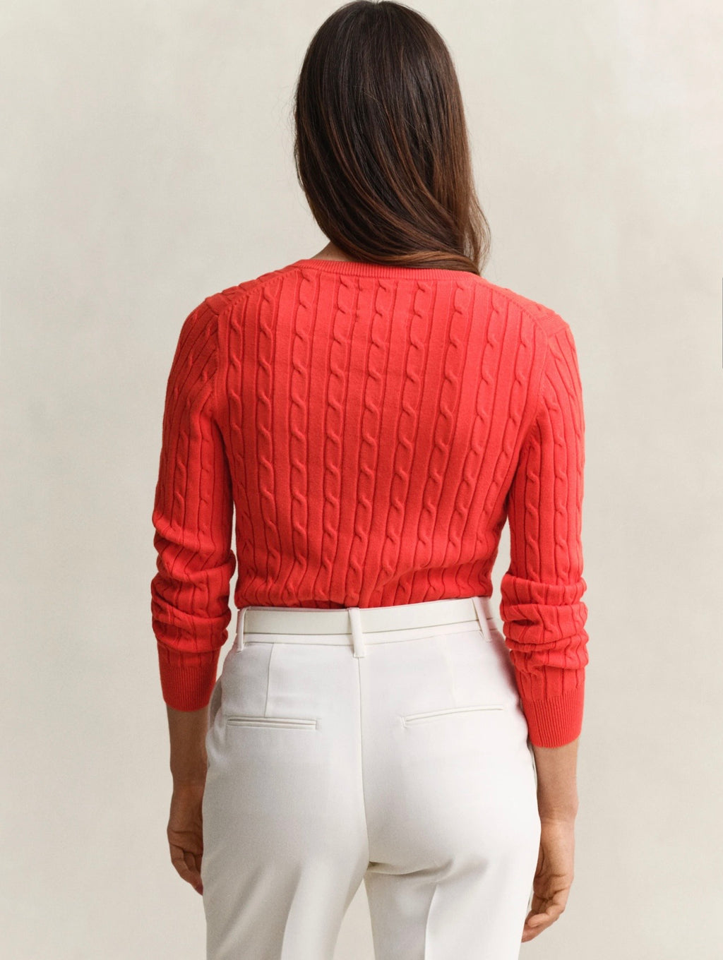 GANT Cable Knit V-Neck Sweater