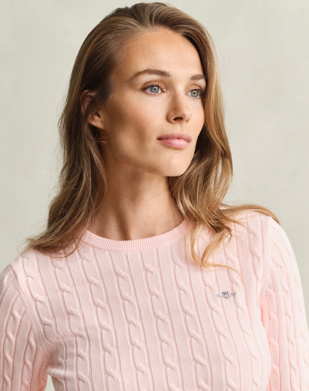GANT Cable Knit Crew Neck Sweater