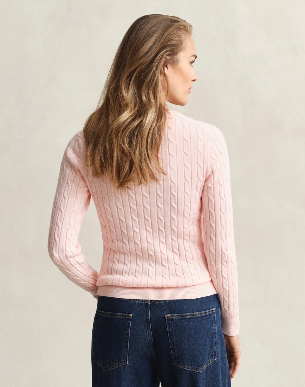 GANT Cable Knit Crew Neck Sweater