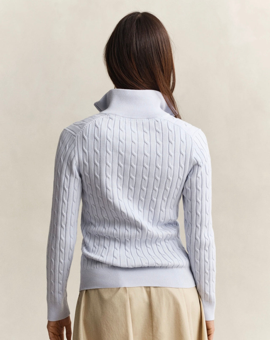 GANT Cable Knit Half-Zip Sweater