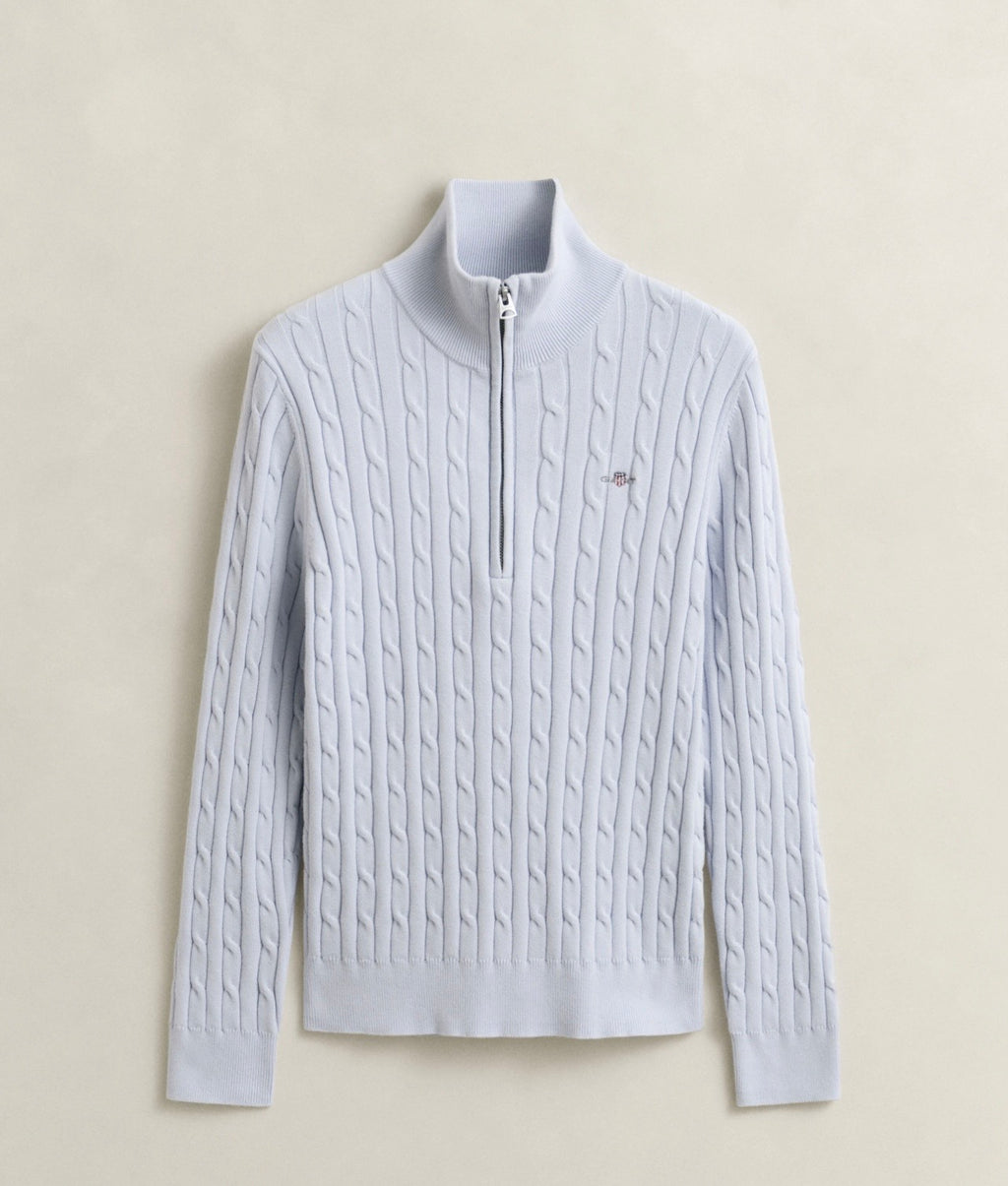 GANT Cable Knit Half-Zip Sweater