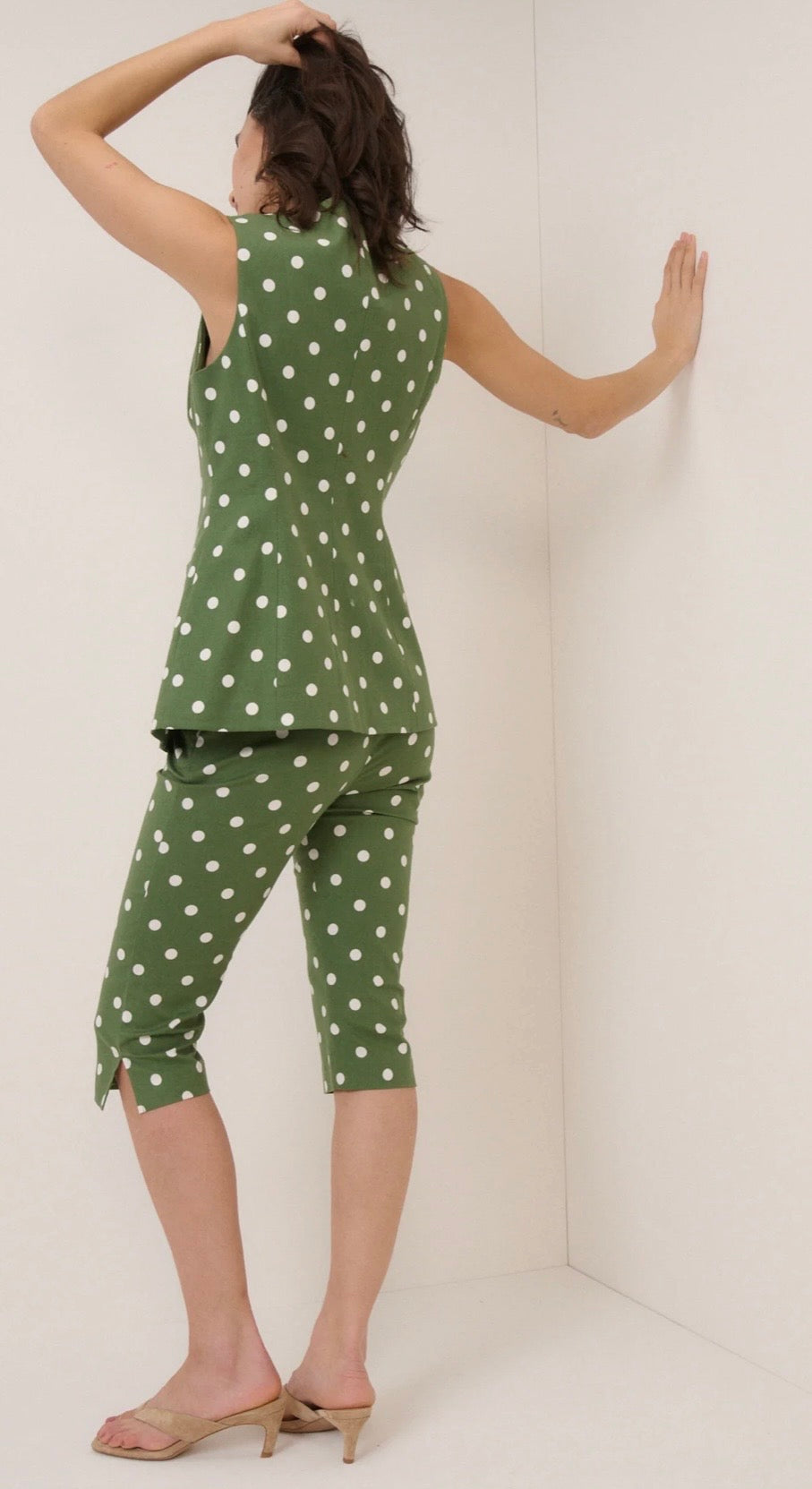 Nobody’s Child Green Polka Dot Capri Trousers