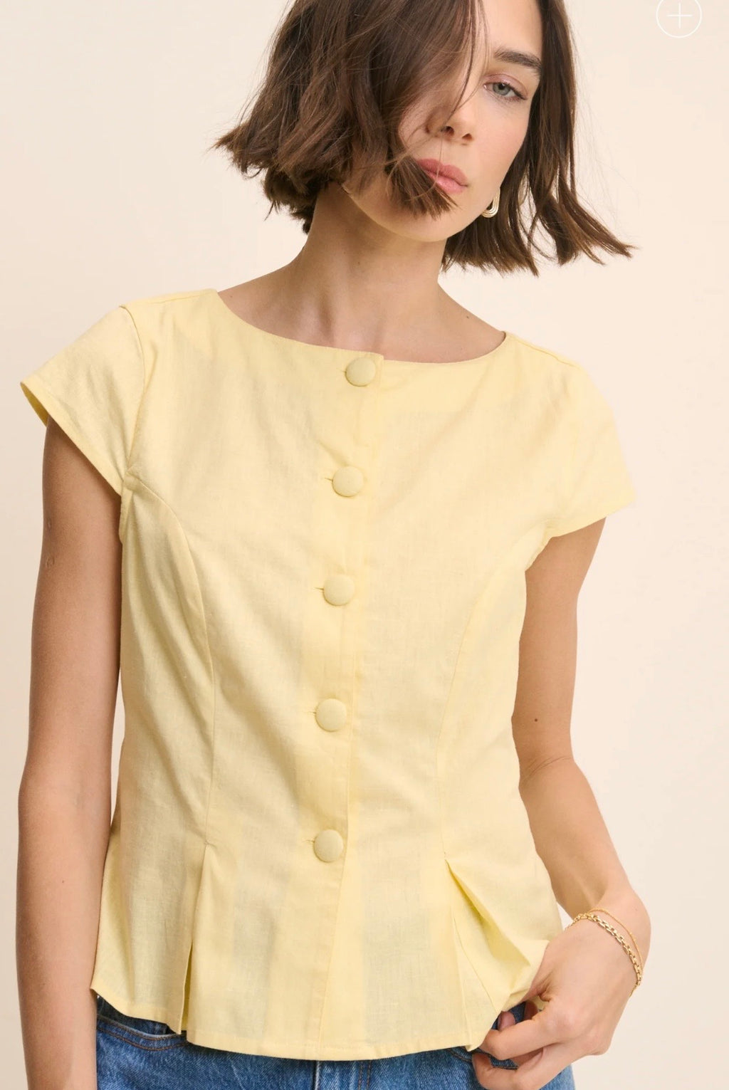 Nobody’s Child Butter Yellow Gretchen Top