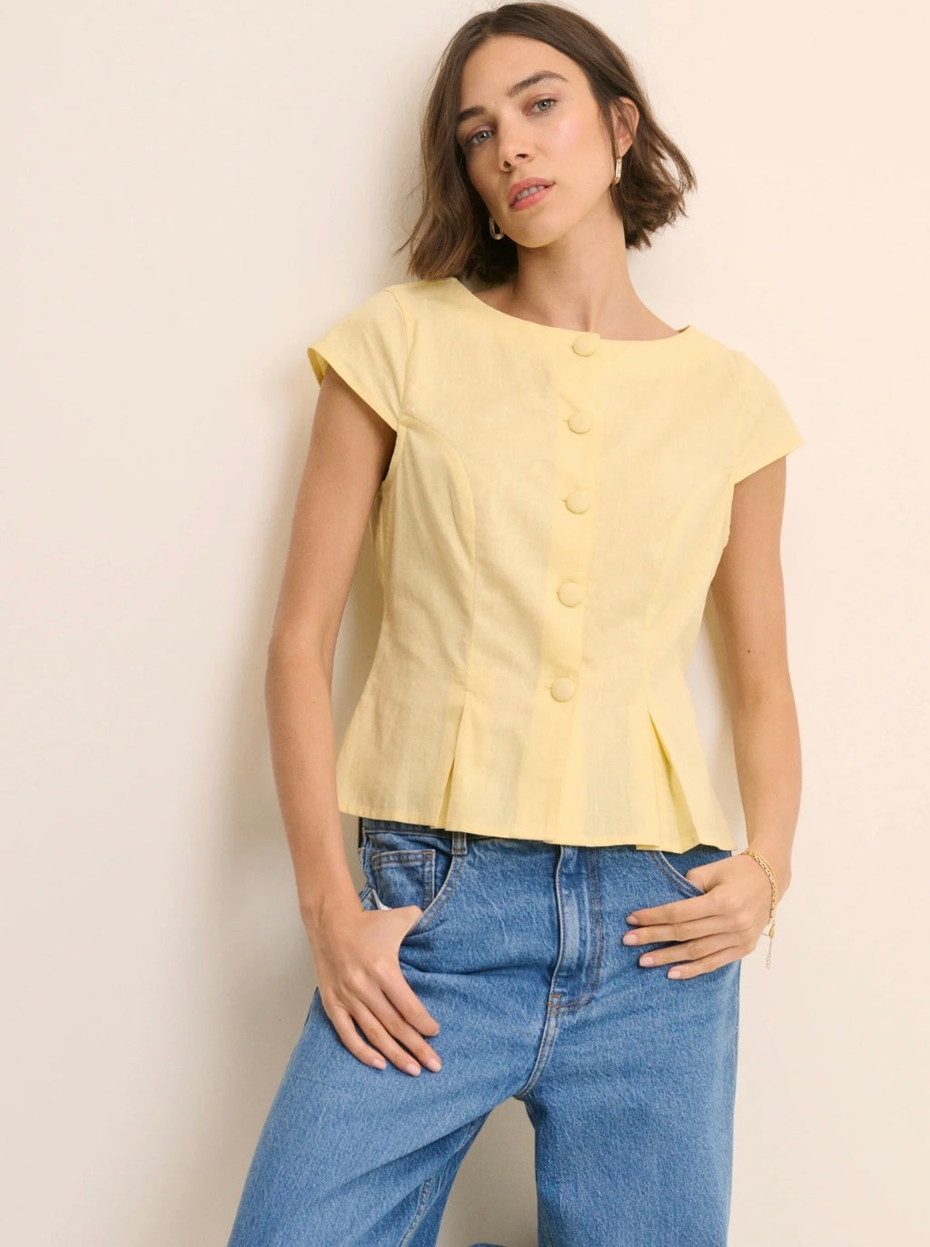 Nobody’s Child Butter Yellow Gretchen Top