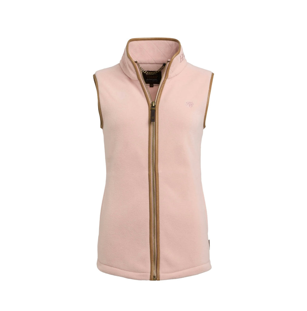 Pink vest with a zipper on a white background