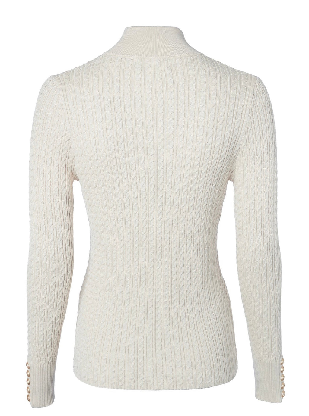 White ribbed sweater on a white background