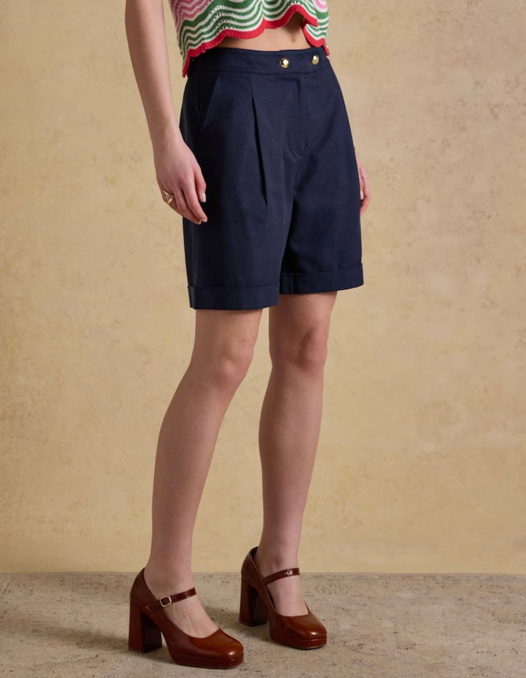 Joules Bay Navy Smart Tailored Shorts