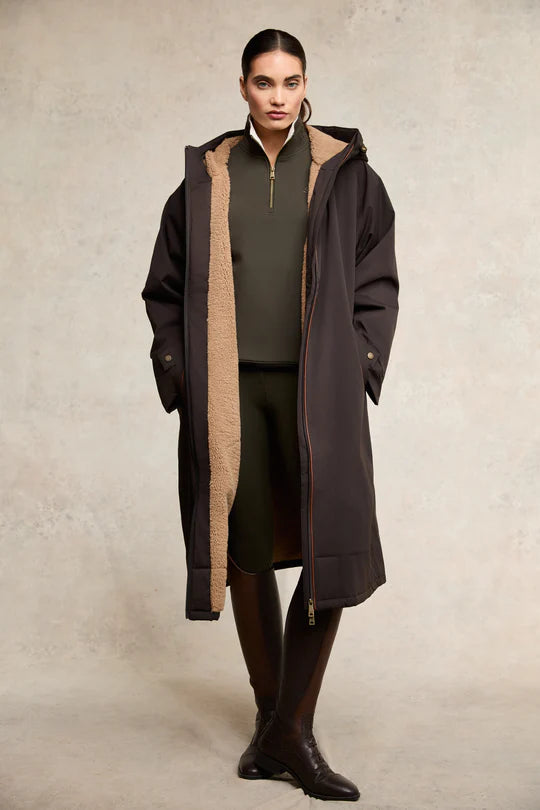 Holland Cooper one-size waterproof coat chocolate