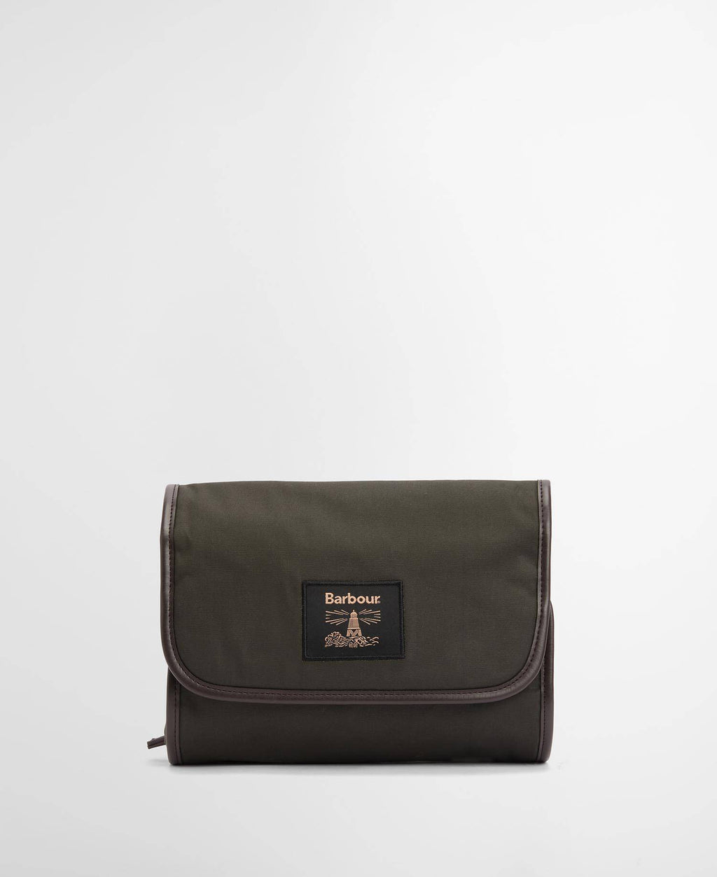 Barbour Wax Hanging Washbag - Olive/Beacon