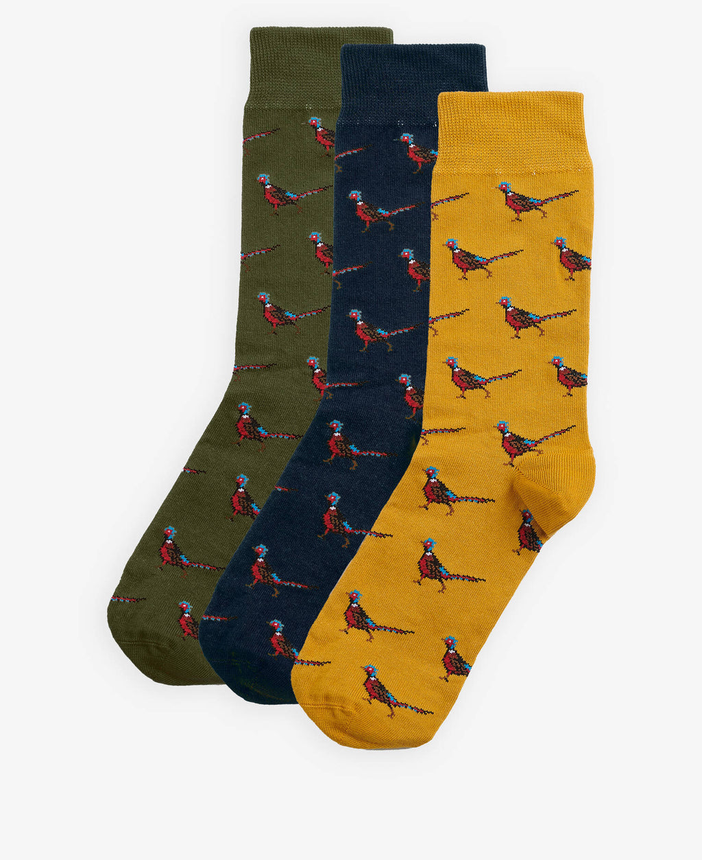 Barbour Pheasant Socks Gift Box - Forest Mist