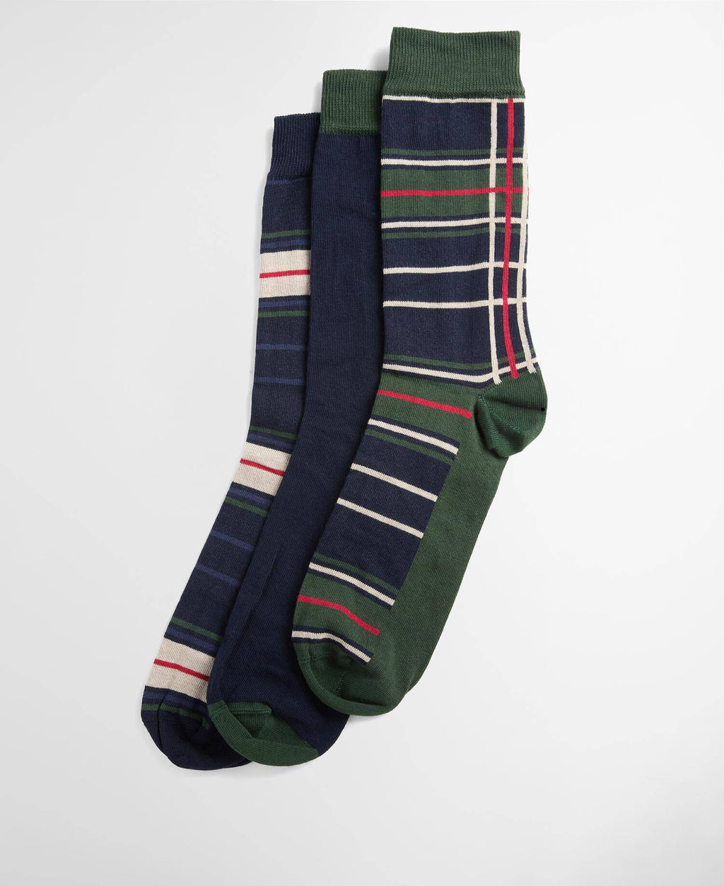 Barbour Tartan Socks Gift Box - Evergreen