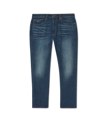 Blue jeans on white background