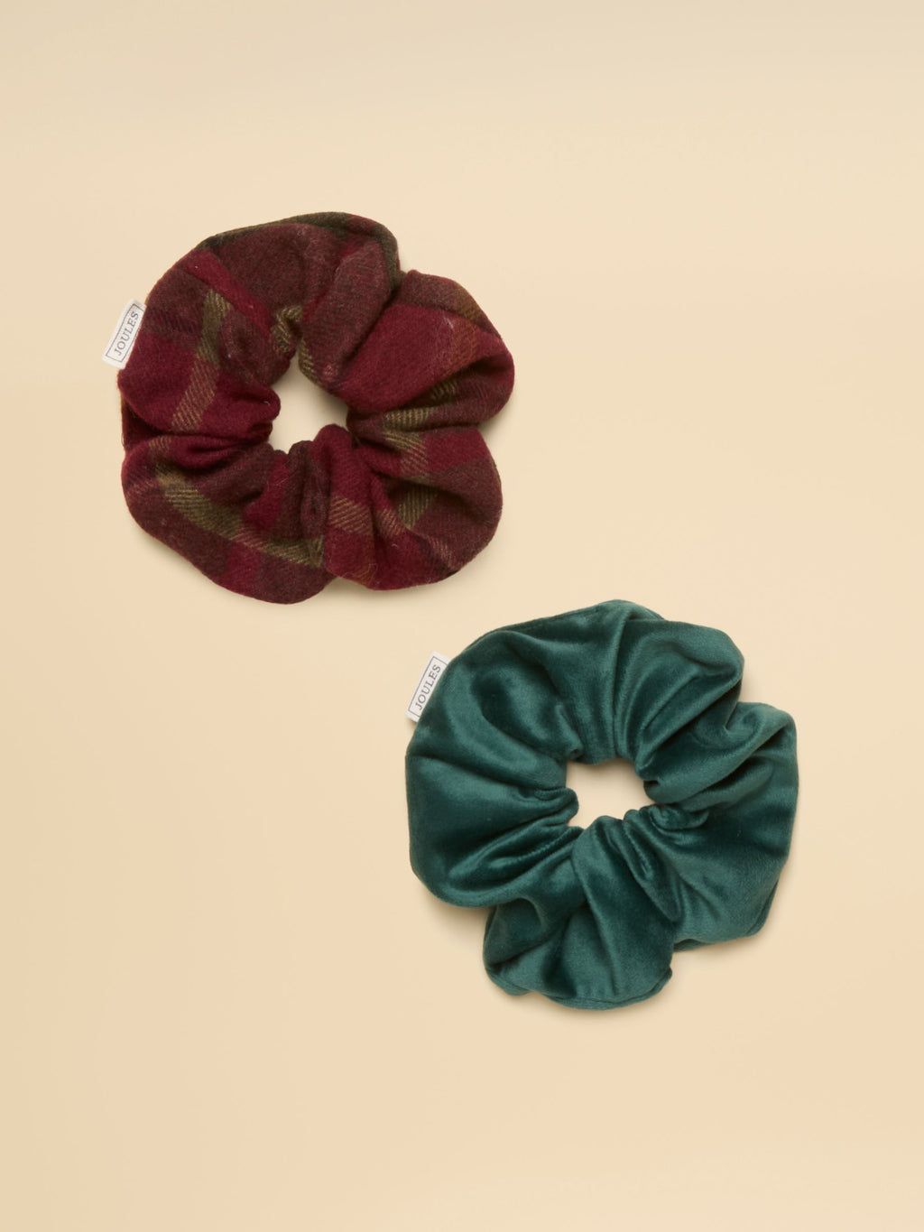 Joules Annika Berry Green 2 Pack Scrunchies