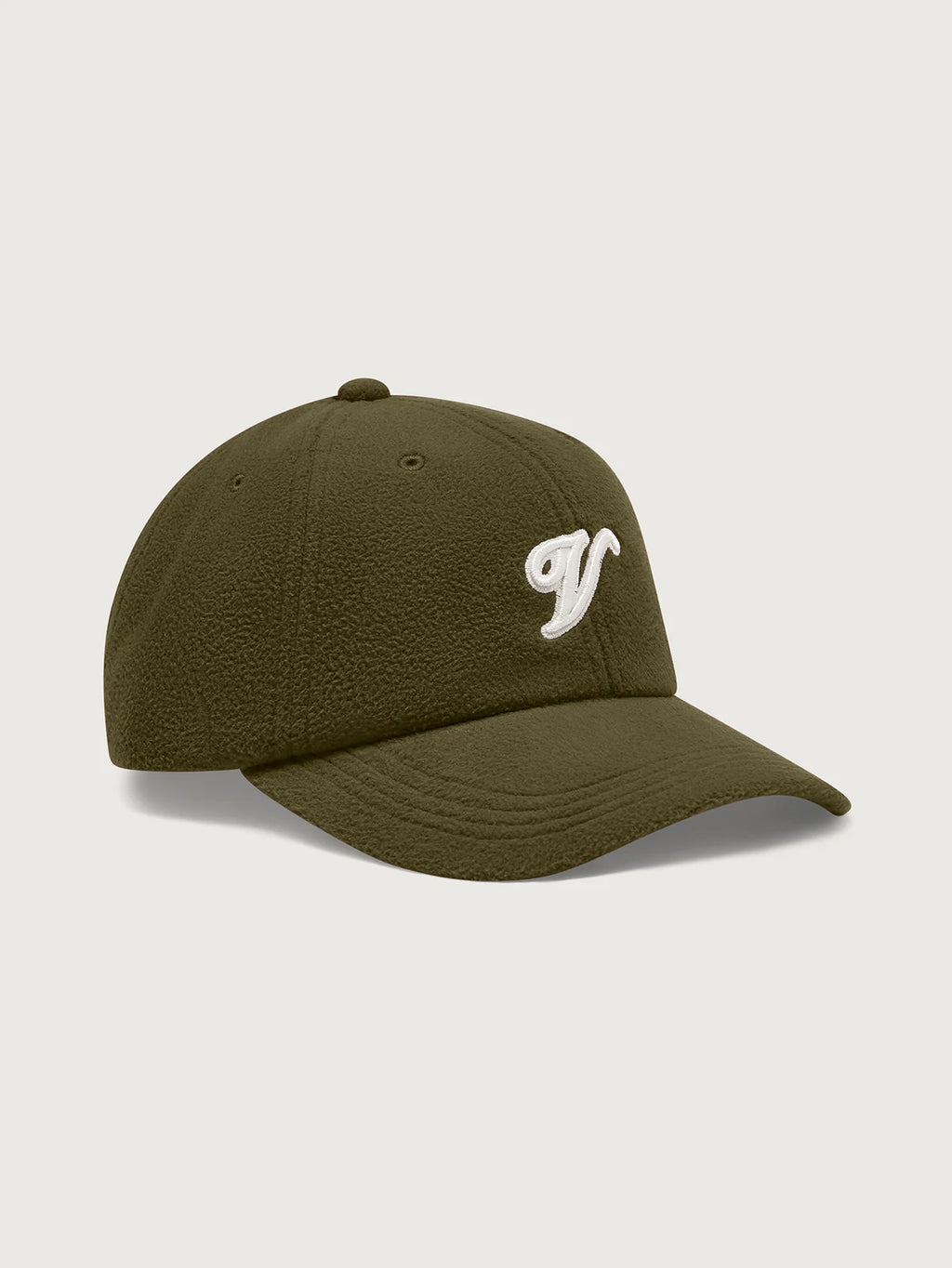 Green cap with a white logo on a light gray background