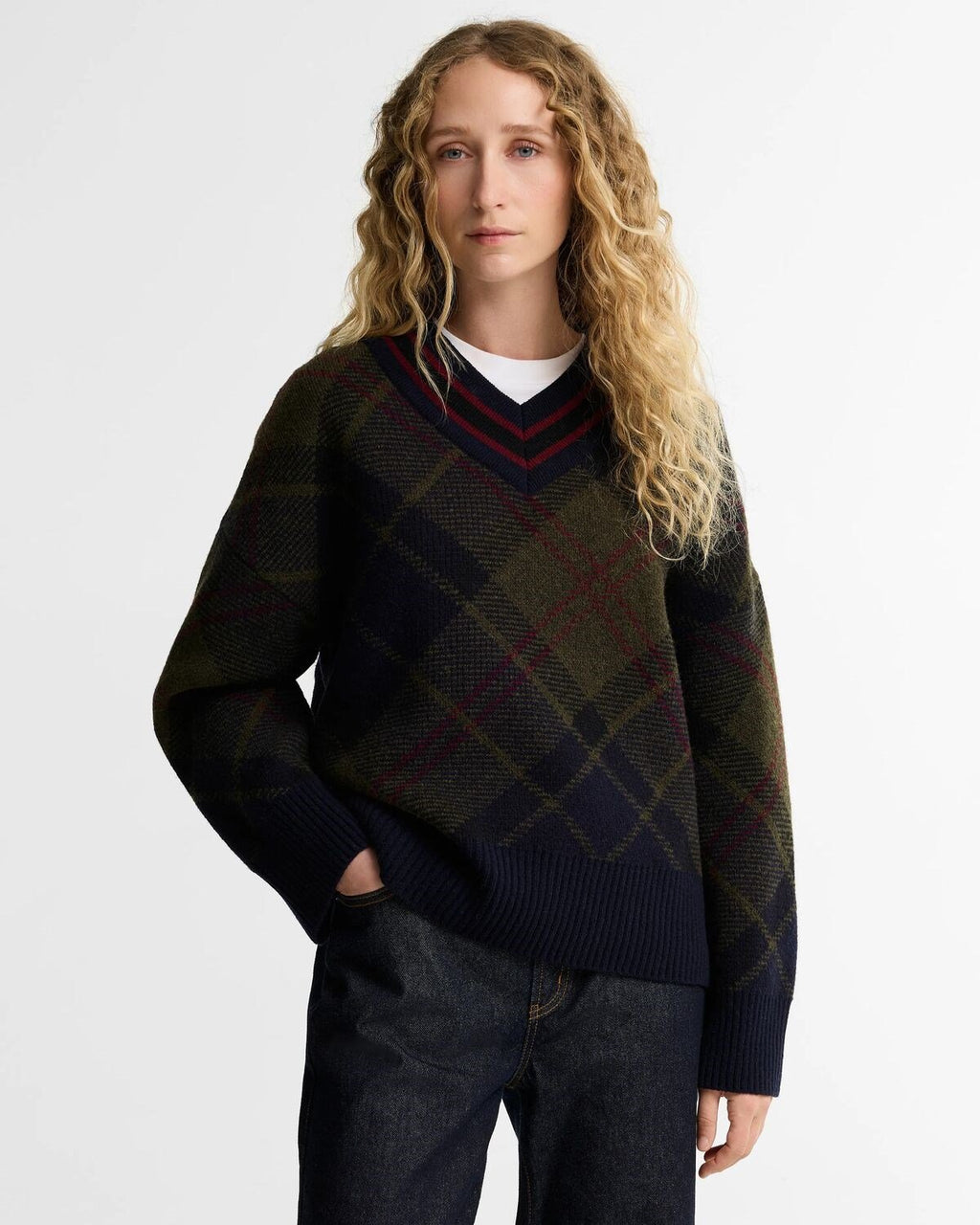 Barbour Shae Knitted Jumper - Shadow Classic Tartan