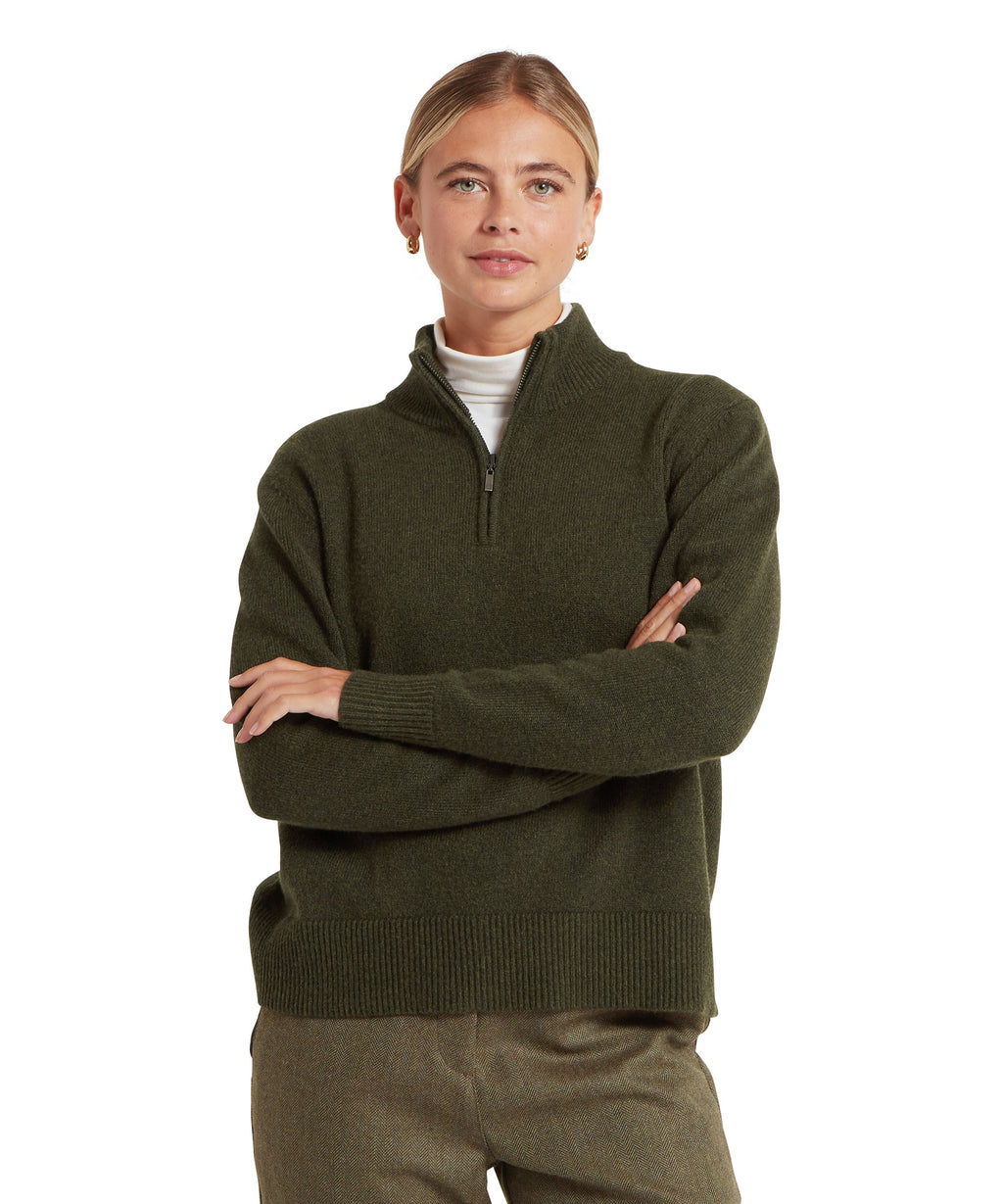 Thoralby 1/4 Zip Jumper - Loden